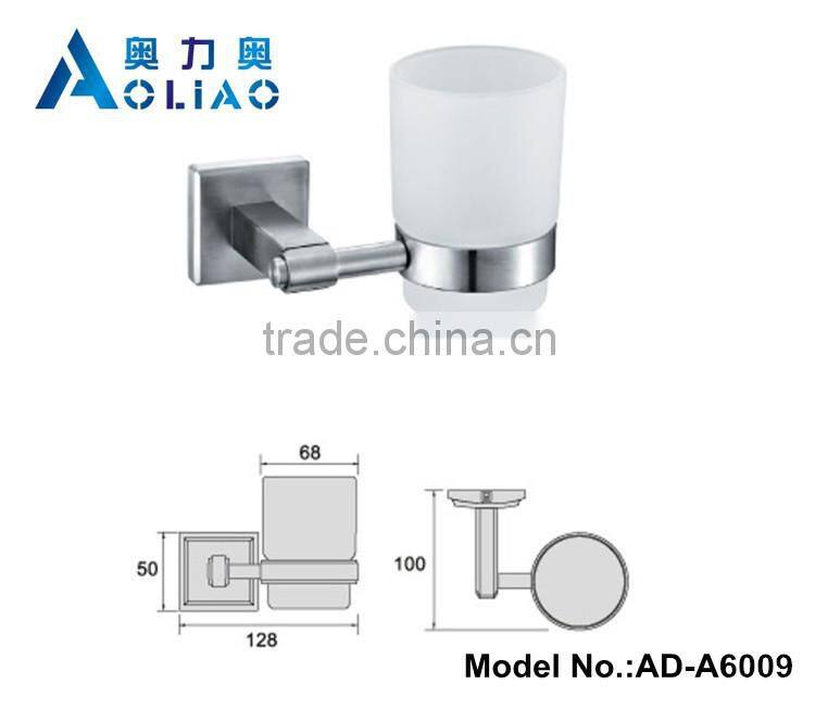 High quality Bathroom accessory stainless steel bathroom single silicone cup holder