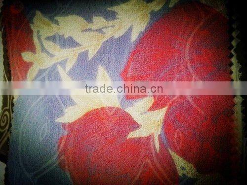100 polyester printed aolisha/rose printed fabric/polyester chiffon for woman summer dress fabric