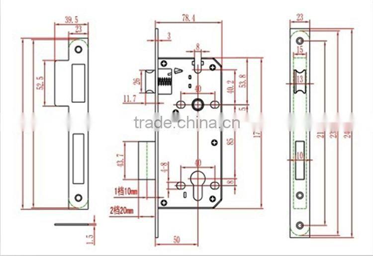 New design 2 bolt mortise door lock body