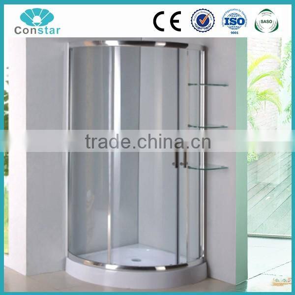 2016 Constar factory made new round tempered glass shower curved tempered glass shower enclosure