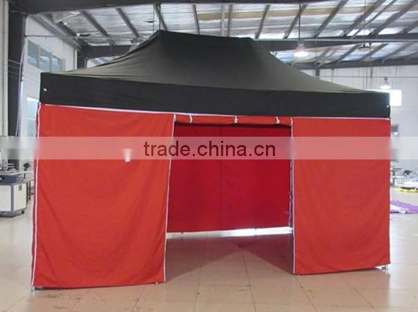 3m x4.5m small hexagon folding gazebo with window and door walls