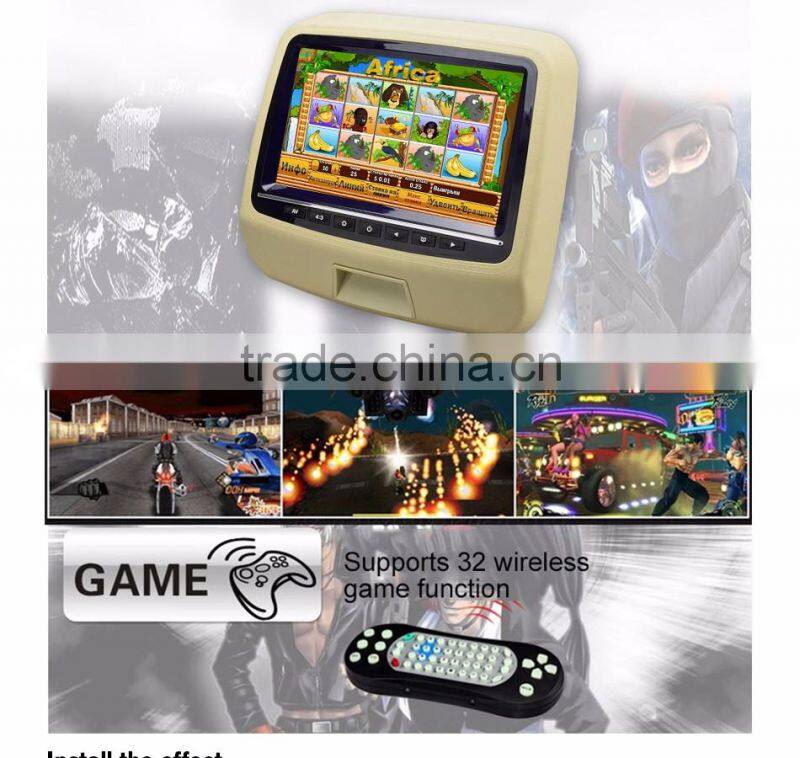 new arrival 9 inch car headrest dvd player with usb port/wireless game