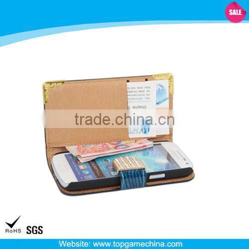 Glittering with Diamante Belt leather case for samsung galaxy S4 mini