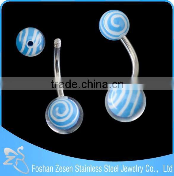 BR01814 Fashion sexy disco ball navel piercing bar wholesale acrylic belly ring
