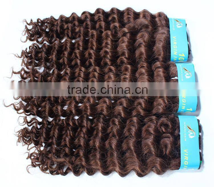 2015 Fashionable DEEP CURL hair color 33 curly indian remy hair