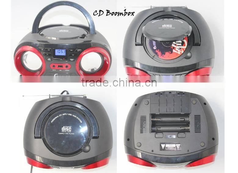 portable boombox CD player support bluetooth usb