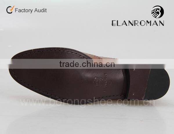 Wingtip men shoes Men brogue leather shoes with genuine leather outsole
