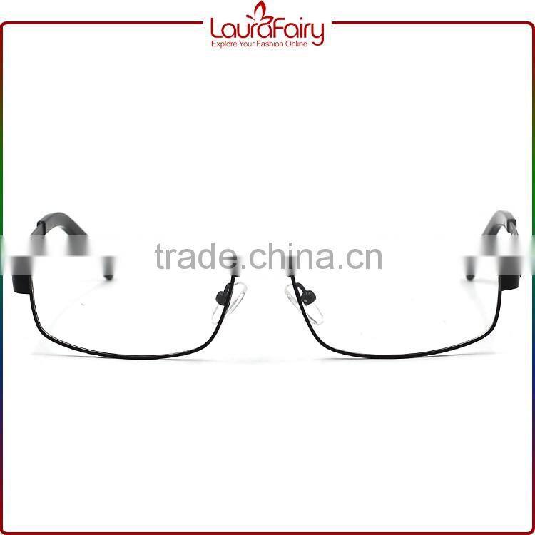 Laura Fairy Black Spring Temple Double Bridge Gentleman Optical Glasses Frame