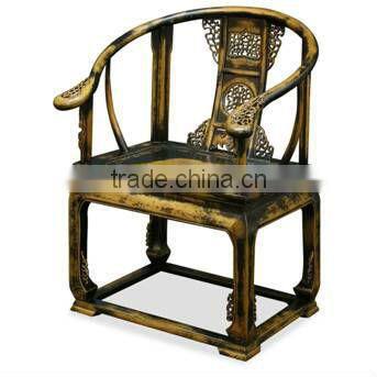 Chinese Antique Ming style wooden carved arm chair