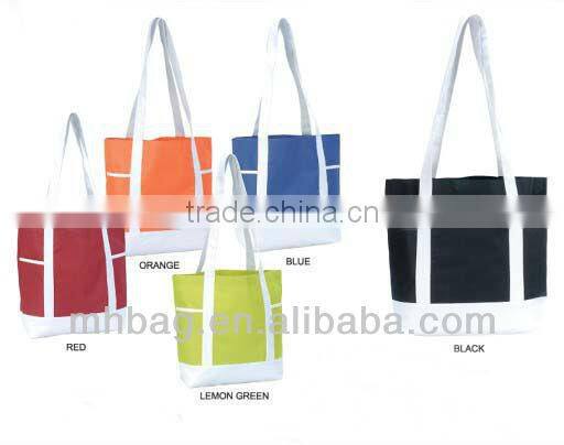 two front pockets shopping bag pouch