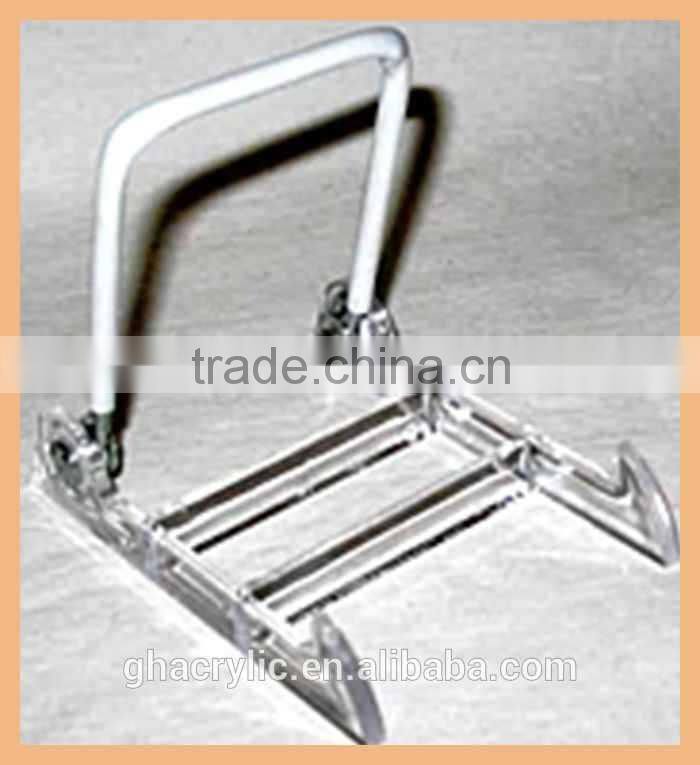 yellow color advertising equipment acrylic display rack for advertising rack