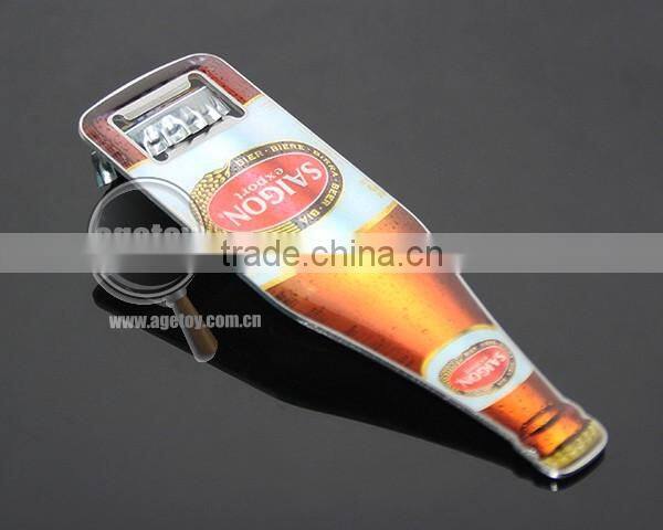 Promotion Vietnam Saigon Souvenirs Bottle Shaped Printing Stainless Steel Metal Custom Beer Shape Opener