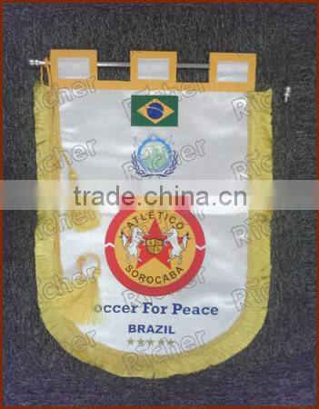 promotional team sport club fan outdoor flag/banner gift custom bannerette flag