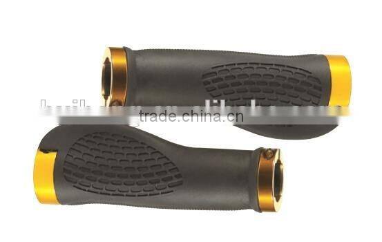 SHINESOON Mountain Bike Grips, Aluminum Alloy Locking Ring Bike Handlebar Grips For MTB BMX Floding Bike