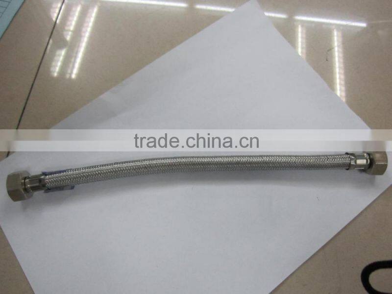 high pressure stainless steel flexible braided hose/Steel wire knitted brass gas hose/steel plumbing basin sink inlet hose