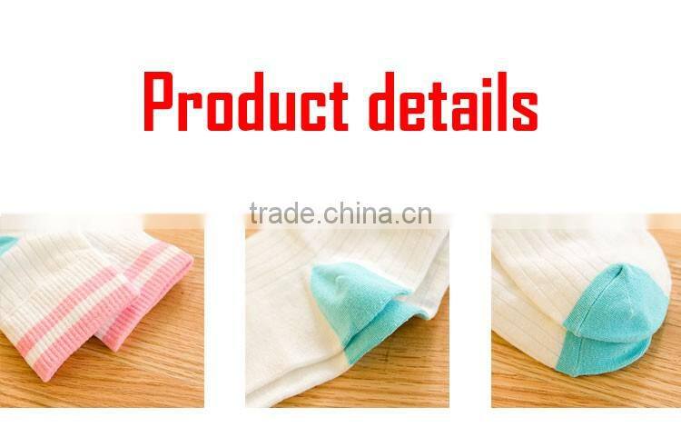 solid color mid length classical 100% cotton women's socks custom socks breathable