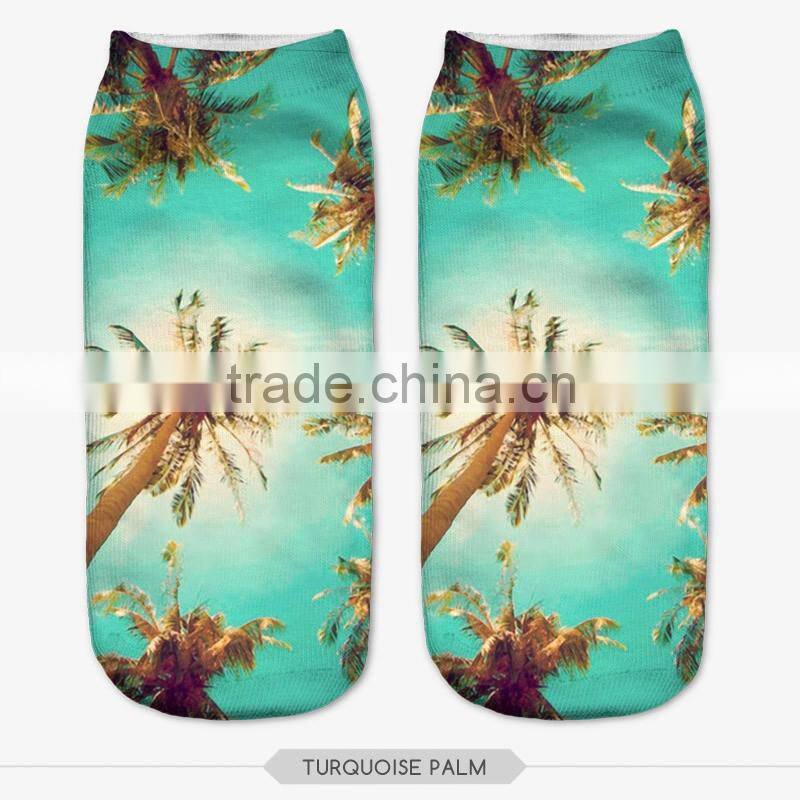 fashion diamonds foot wear high quality 3d digital full print colorful ankle socks sports unisex custom hot sale stretch spandex