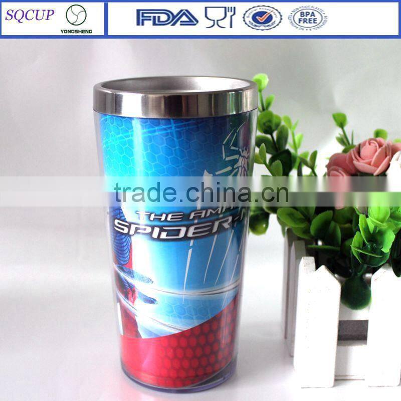 16oz Stainless Steel Insulated Auto Mug/Thermo Coffee Tumbler/Drinking Cup Travel Cup