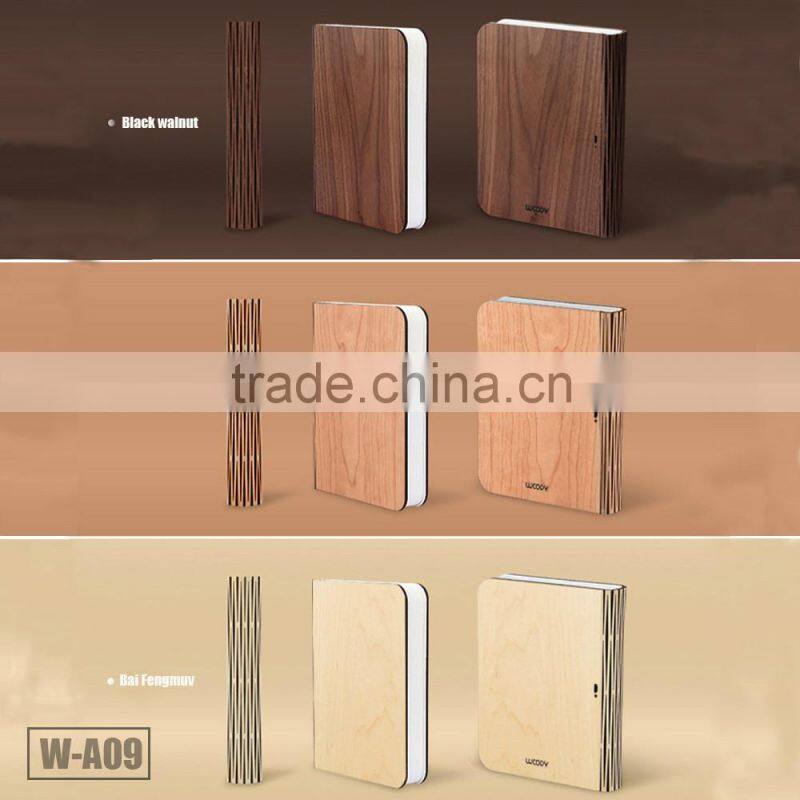 Imported Classic Woodern LED Rechargeable Folding Book Shape Lamp with Mobile Power, W-A09