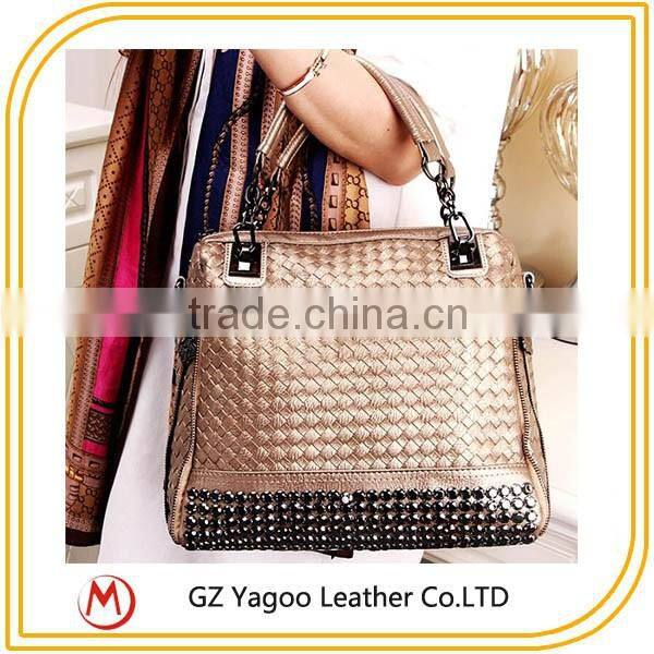 bud silk leather hangbag set auger single shoulder bag cross body bag