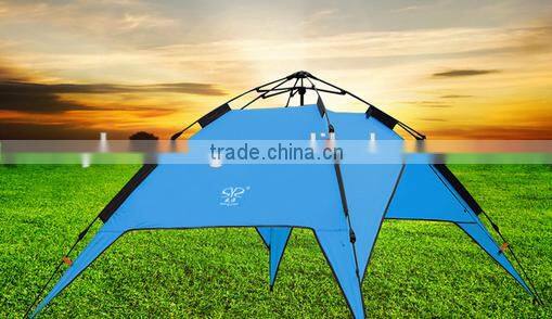 cheap sale alumium pole double fabric auto open 4 person tent