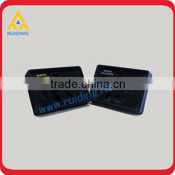 custom flocked plastic sample tray