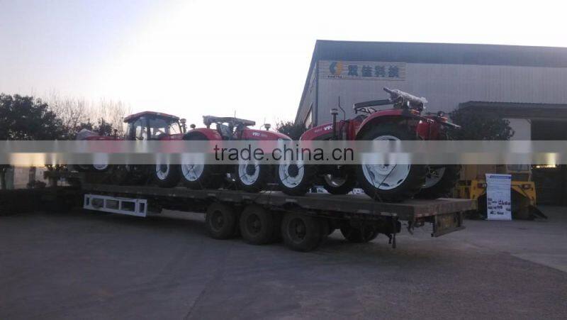 70 hp 4WD Farm Tractor with implements:front end loader,backhoe,log trailer with crane,dozer blade