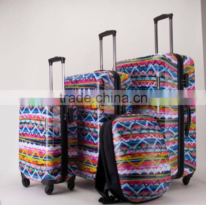 colorful hardshell luggage bag,trolley luggage set