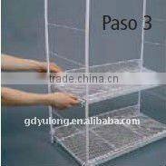 Kitchen 3 tier removable metal storage rack