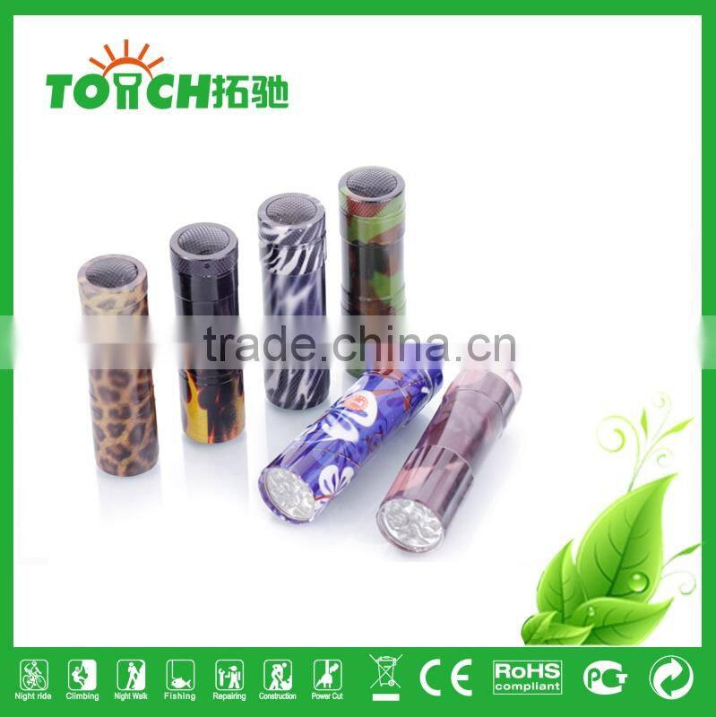 hot sale American mini 9 led flashlights Emergency LED Flashlight Aluminum Alloy Use 3*AAA Battary TL-1002