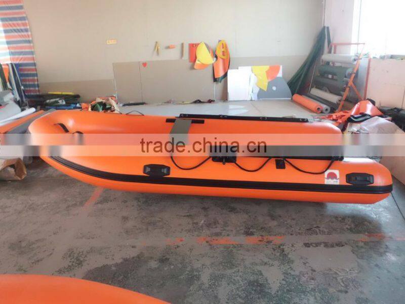High Quality PVC Material and CE Certification rigid Hull Fiberglass high speed inflatable boat