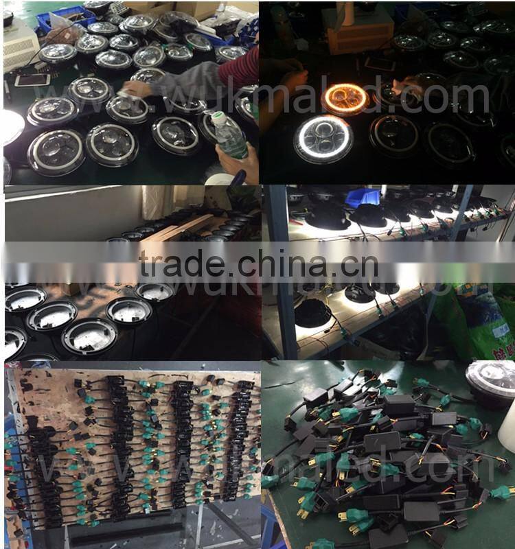 LED Harley Round 4.5inch Motorcycle LED Fog Lights LED Angel Eyes Fog Lights with Turn Signal Lights DRL LED Fog Light EMC