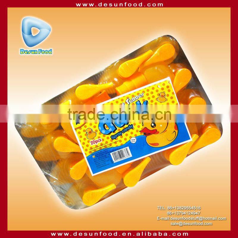 Giant rubber duck cartoon liquid spray candy
