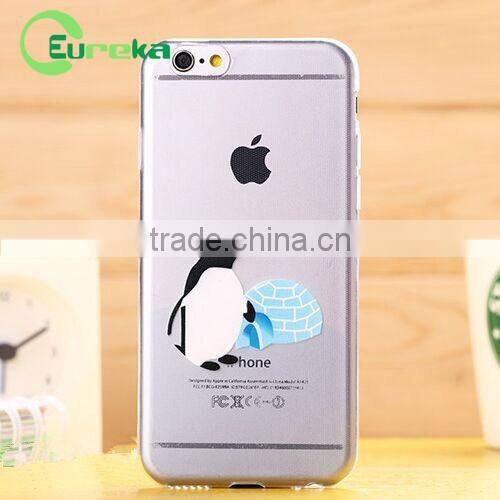 Popular cute design transparent tpu printable cell phone case for IPhone 6/4.7''