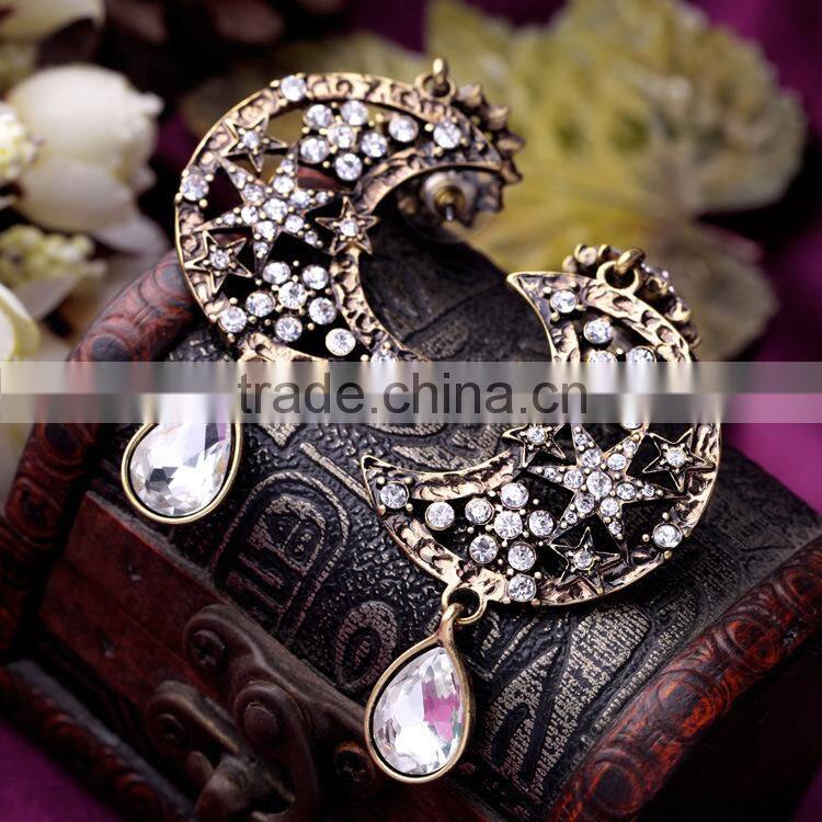 sun and moon earring, moon and star earrings, ladies earrings designs pictures