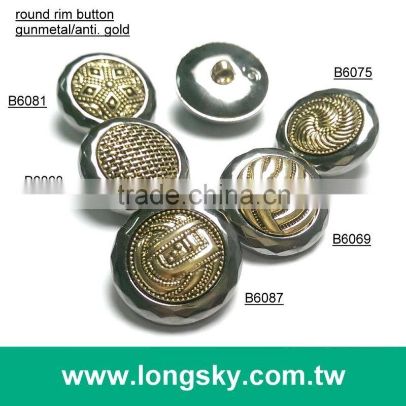 (#B6066/15mm, 21mm) 2 pieces combined button for authum fashion clothing
