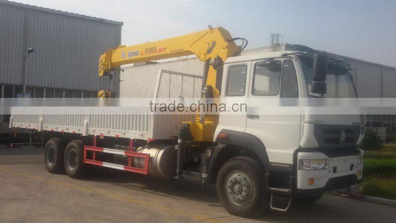 lower price used XCMG 8ton telescopic boom truck mounted crane for sale