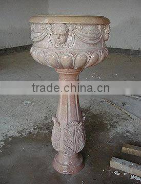 Flower Pots And Planters Hand Sculpture Carving Stone Marble For Resort, House And Garden