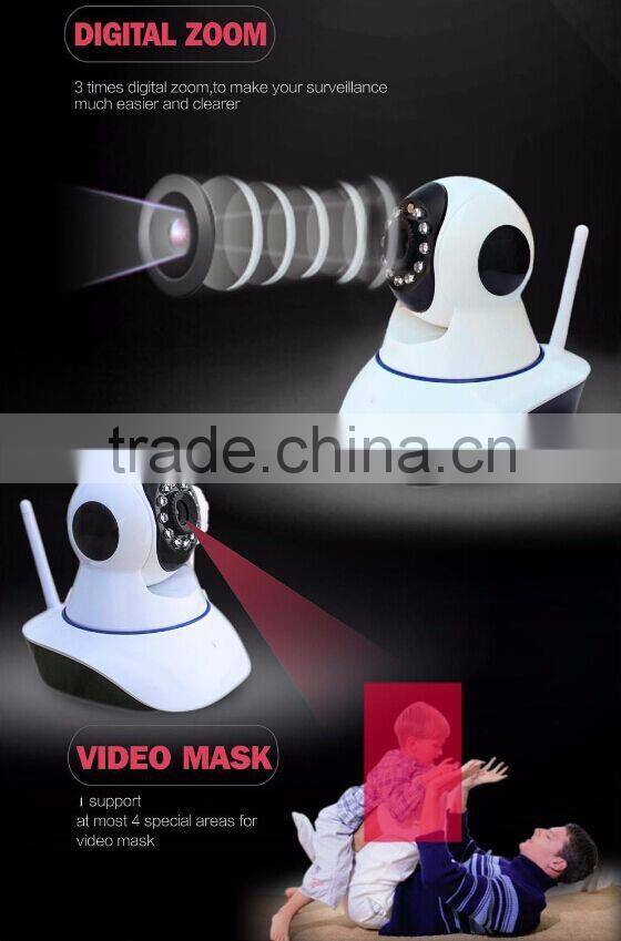Wireless Pan/Tilt WIFI Audio Webcam Iphone Android CCTV IP Camera