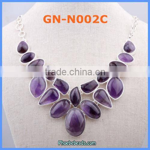 Wholesale New Arrival Yellow Tiger Eye Gemstone Necklaces GN-N002