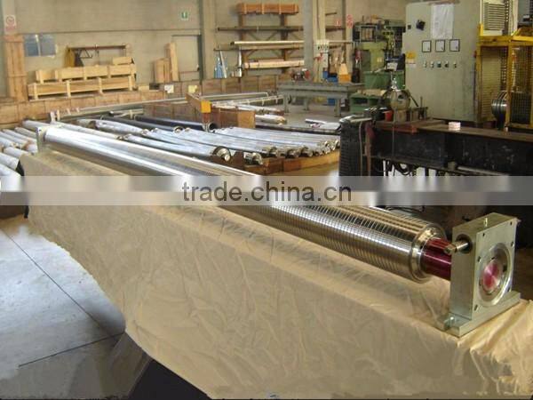 chromed/rubber banana roll for paper rewinder machine