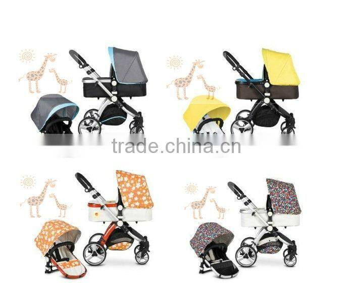 Baby Stroller European standard High Quality And Comfortable 3 in 1 Fuctions Deluxe Reversing Handle Baby Stroller