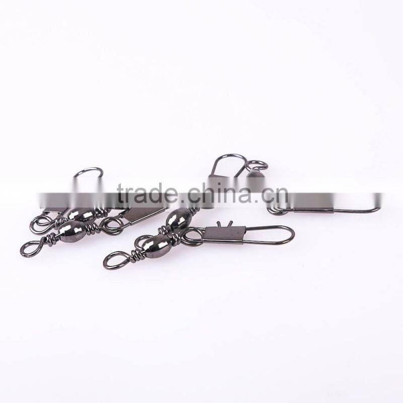 Barrel Swivel With Interlock - Black Brass 20kg 500pcs/bag