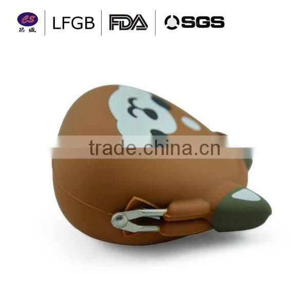 2014 new design and fashionable cat shape silicone change wallet