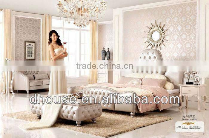 leather or PU or fabric bed bedding 020