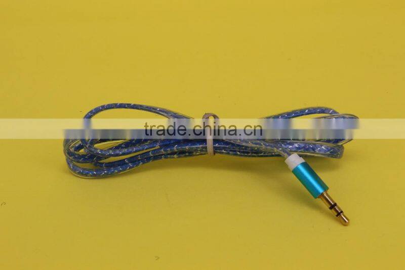 3.5mm audio cable male to male for car stereo aux cable hih qualityty