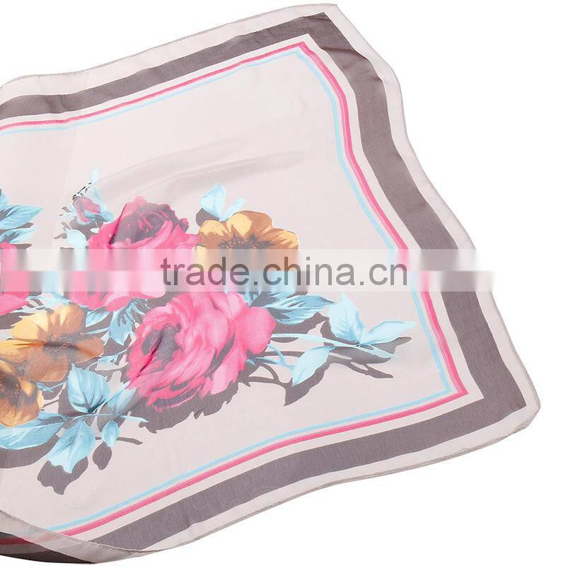 2015 Fashionable Flower Chiffon Scarf In Stock Whole Sale Hot Sale