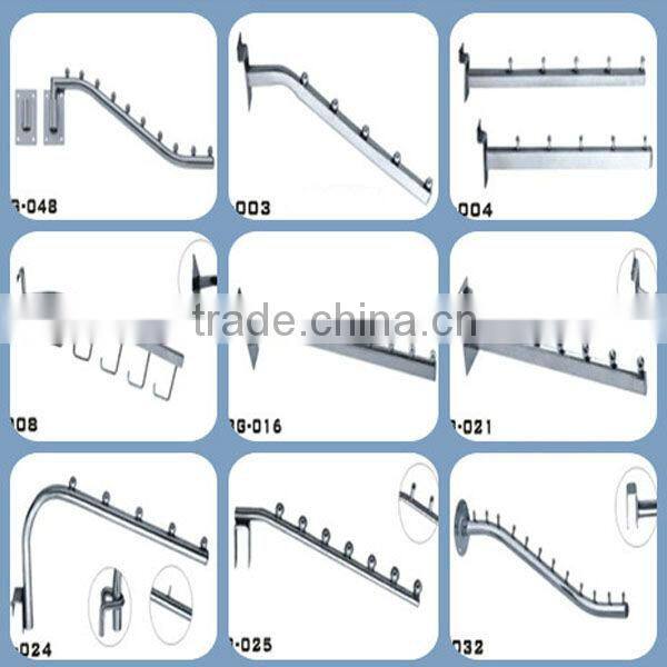 Chrome Plating Slatwall Display Hook with nails