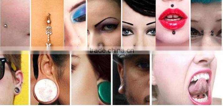 Fish logo lip labret ring