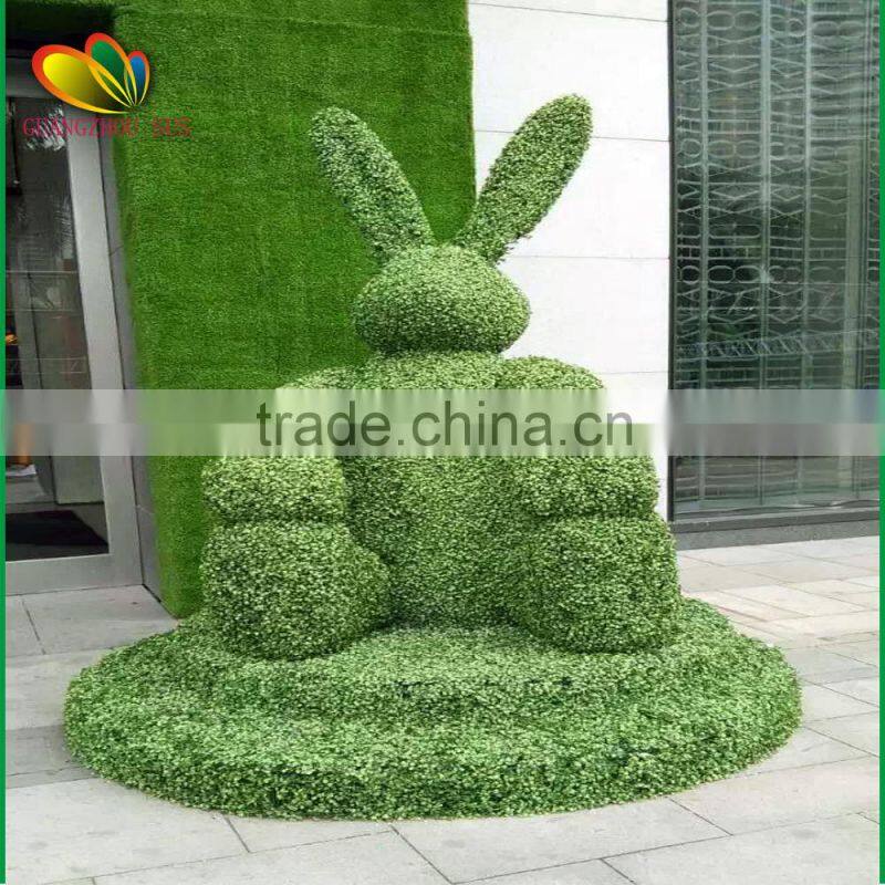 Factory supply plastic topiary animal small artificial topiary animal